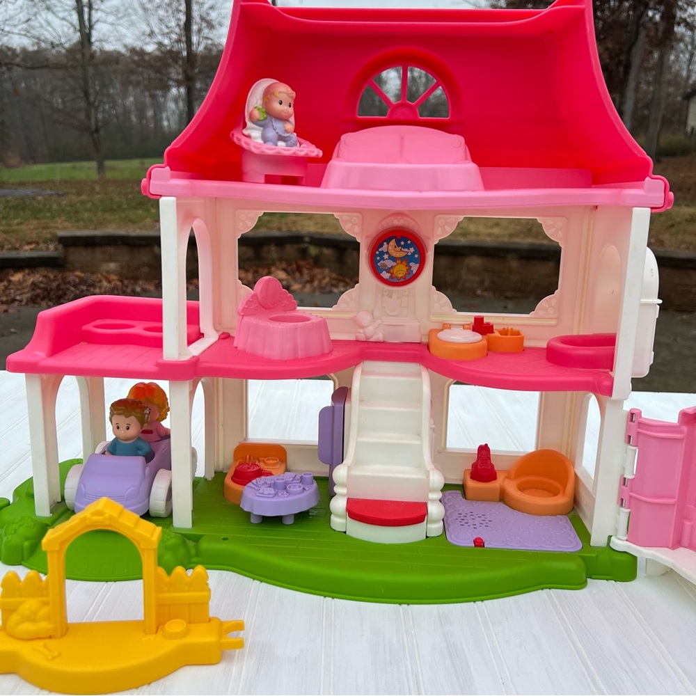 2013 Fisher-Price Little People Happy Sounds Home with Accessories - Picture 4 of 11